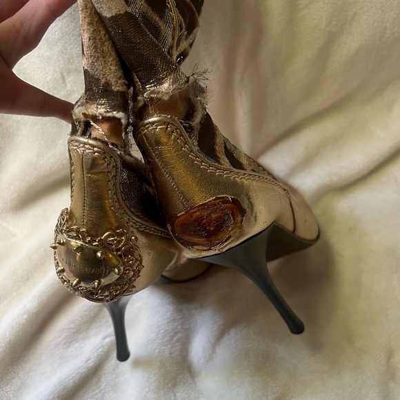 RARE Authentic Vintage Roberto Cavalli Boots **Damaged*** - Picture 5 of 10